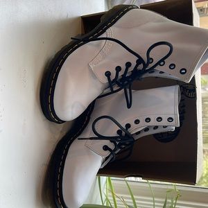 Brand new pair of Dr. Martens white boots